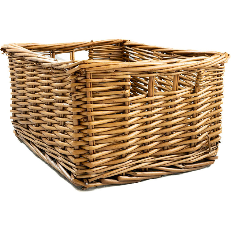 Rectangular wicker storage sale baskets